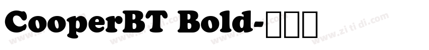 CooperBT Bold字体转换